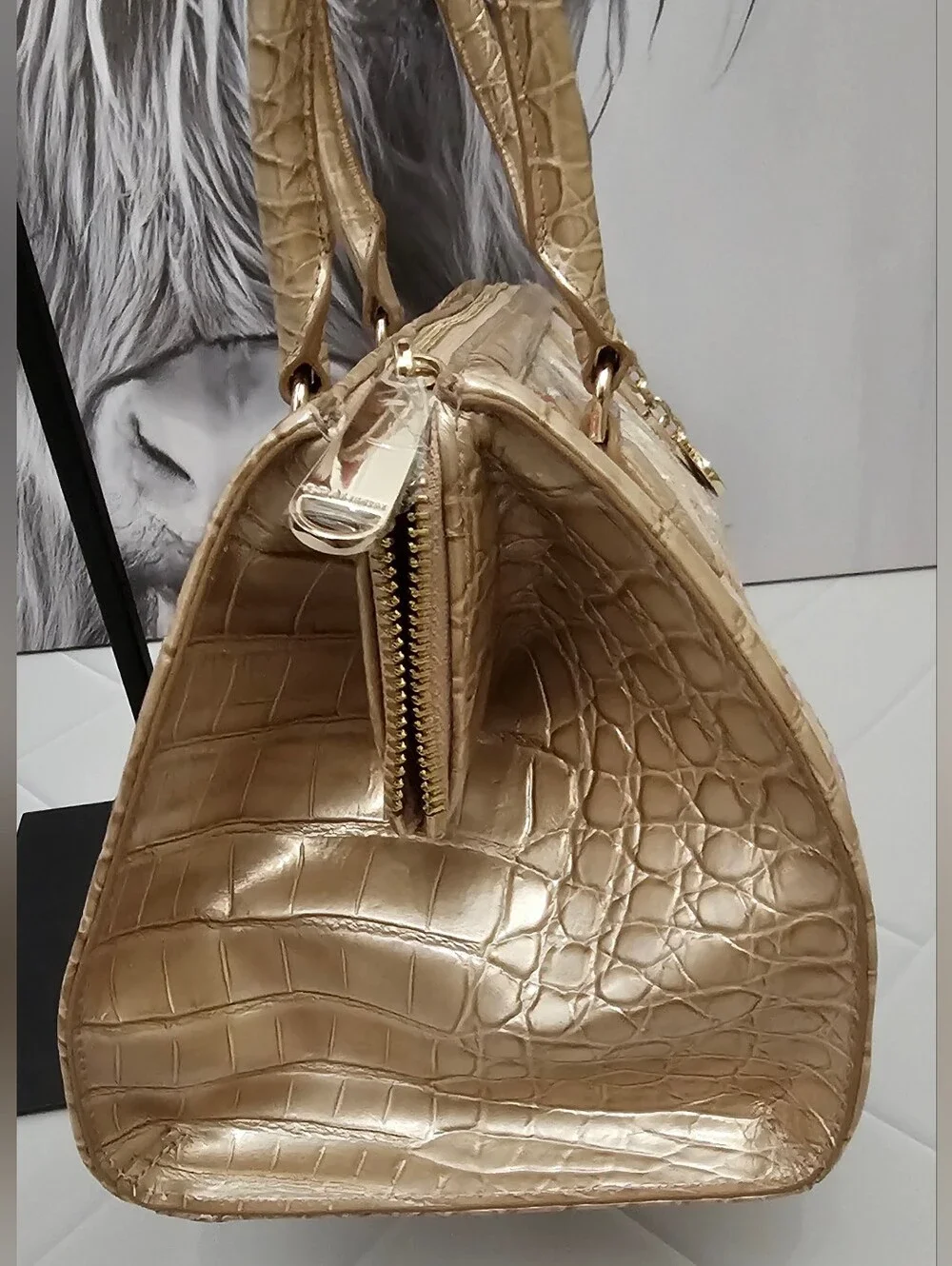 Brahmin Sophia Multi Whimsy Sequin Floral Leather Satchel NWT